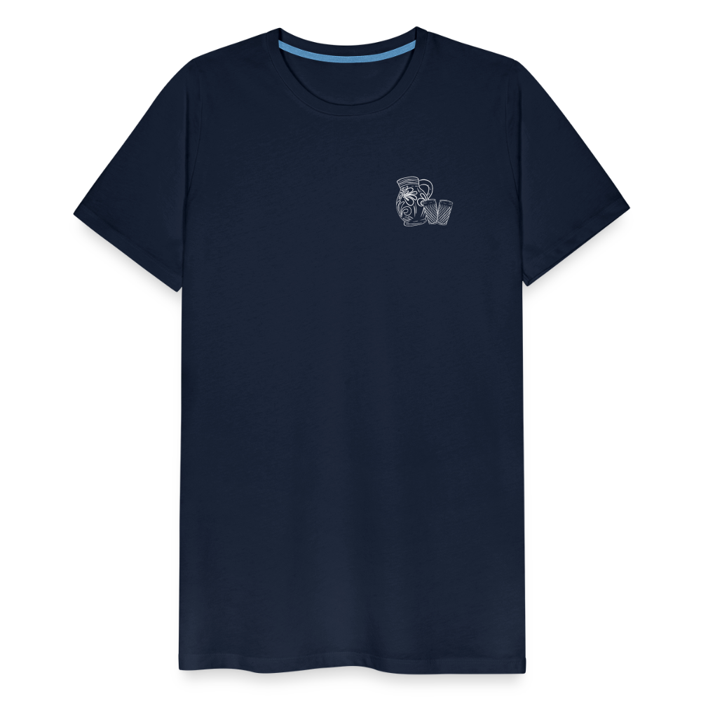 Bembel mit Gläsern - Hessisch Mundart - Männer Premium T-Shirt - Navy
