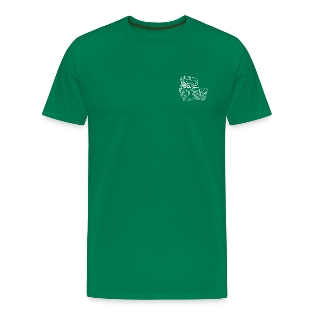 Bembel mit Gläsern - Hessisch Mundart - Männer Premium T-Shirt - Kelly Green