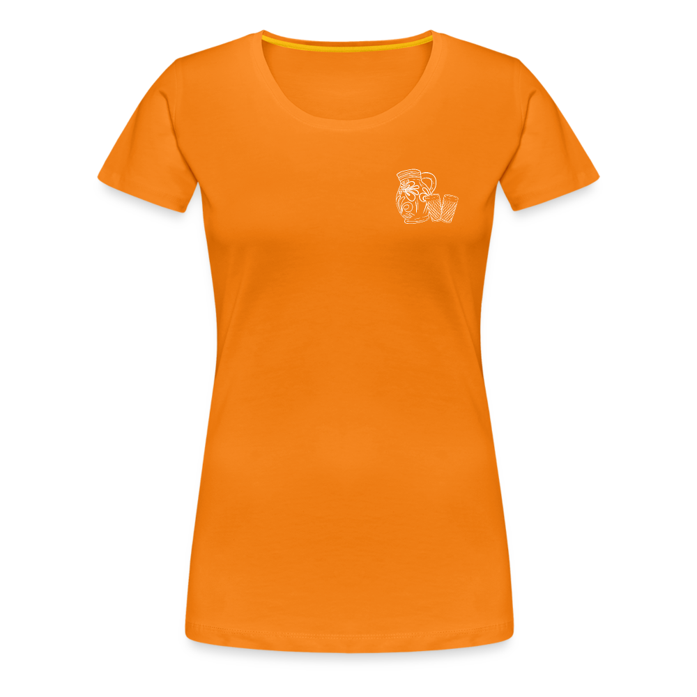 Bembel mit Gläsern - Hessisch Mundart - Frauen Premium T-Shirt - Orange