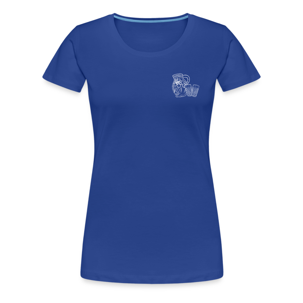 Bembel mit Gläsern - Hessisch Mundart - Frauen Premium T-Shirt - Königsblau