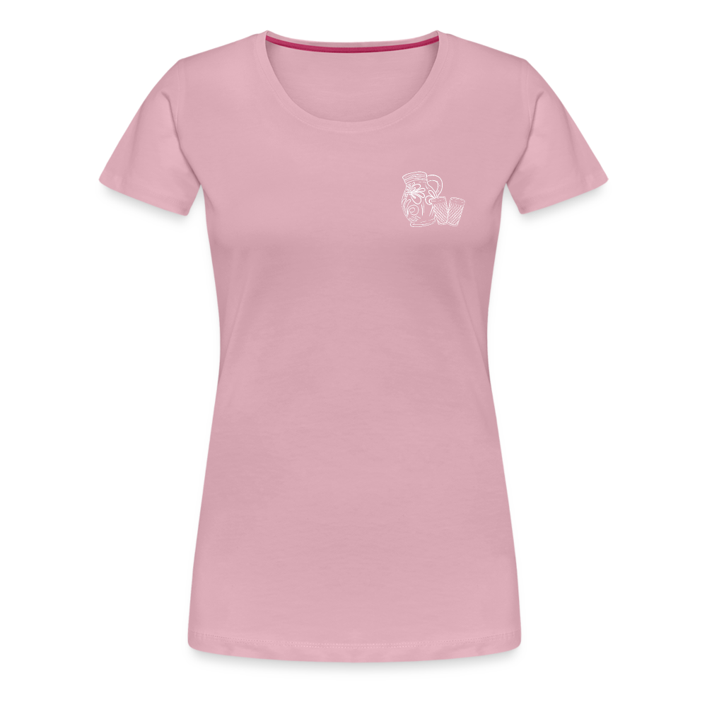 Bembel mit Gläsern - Hessisch Mundart - Frauen Premium T-Shirt - Hellrosa