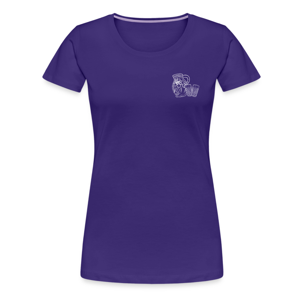 Bembel mit Gläsern - Hessisch Mundart - Frauen Premium T-Shirt - Lila