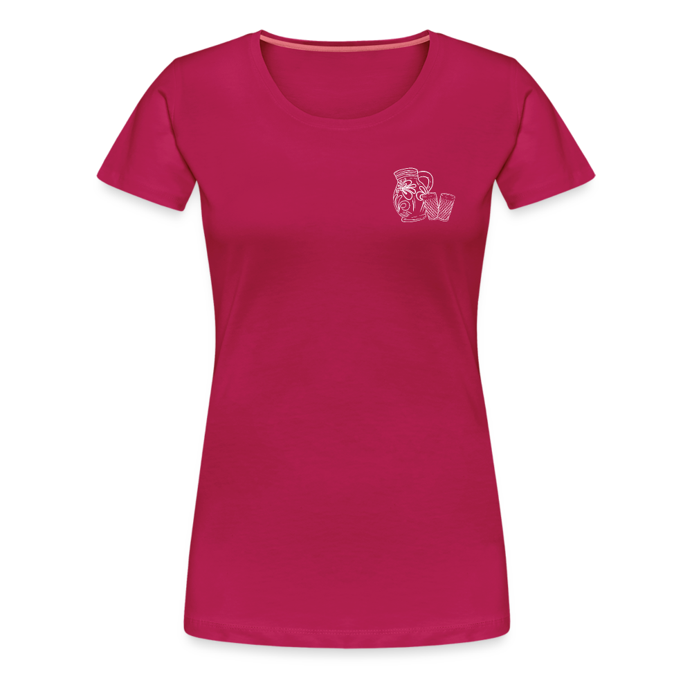 Bembel mit Gläsern - Hessisch Mundart - Frauen Premium T-Shirt - dunkles Pink