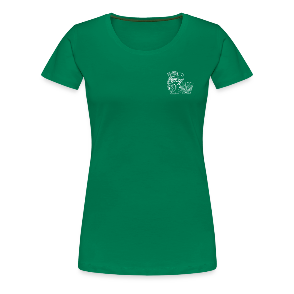 Bembel mit Gläsern - Hessisch Mundart - Frauen Premium T-Shirt - Kelly Green