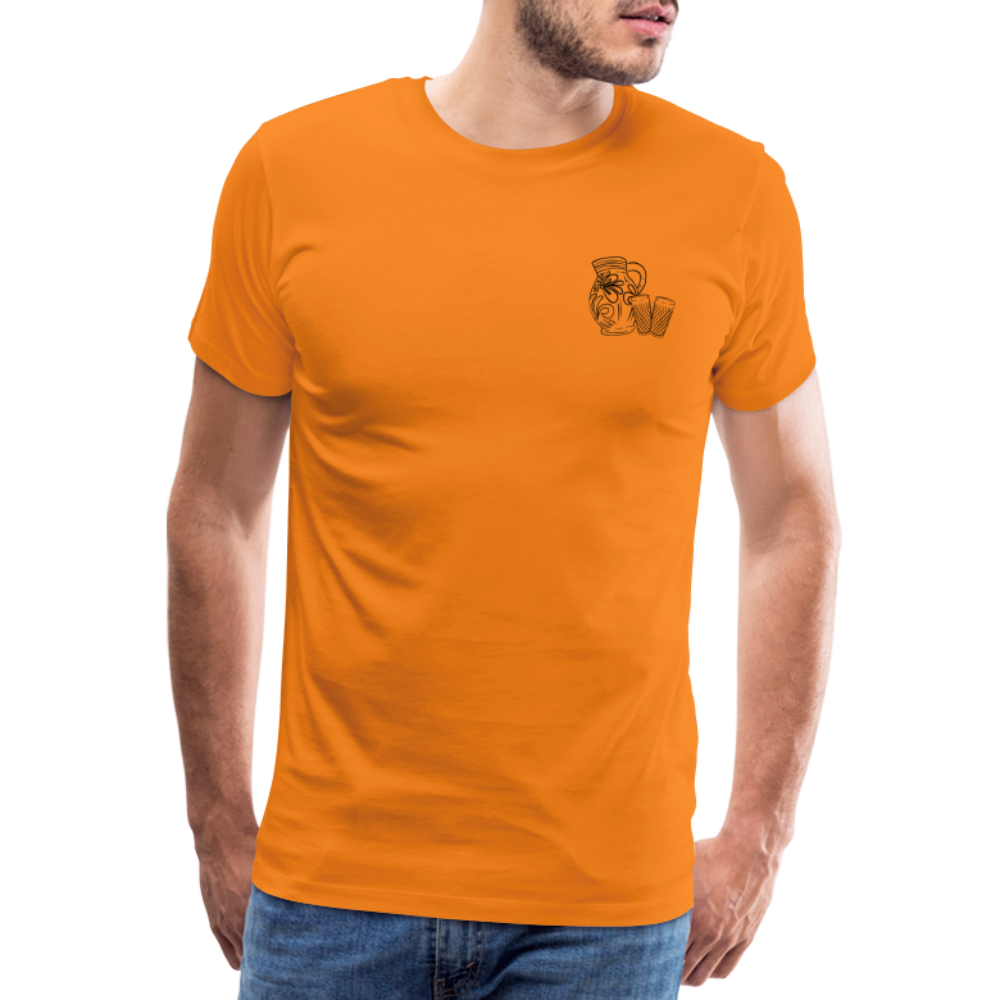Bembel mit Gläsern - Hessisch Mundart - Männer Premium T-Shirt - Orange