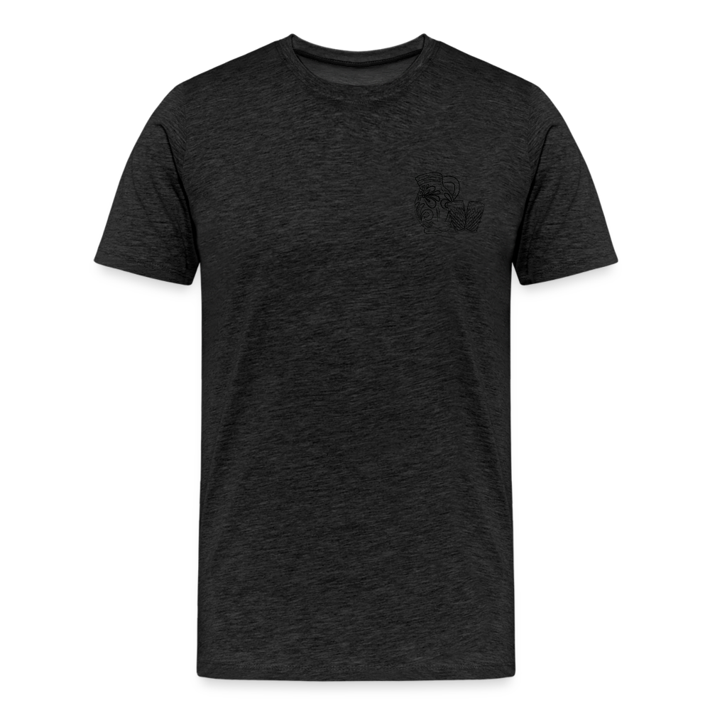 Bembel mit Gläsern - Hessisch Mundart - Männer Premium T-Shirt - Anthrazit