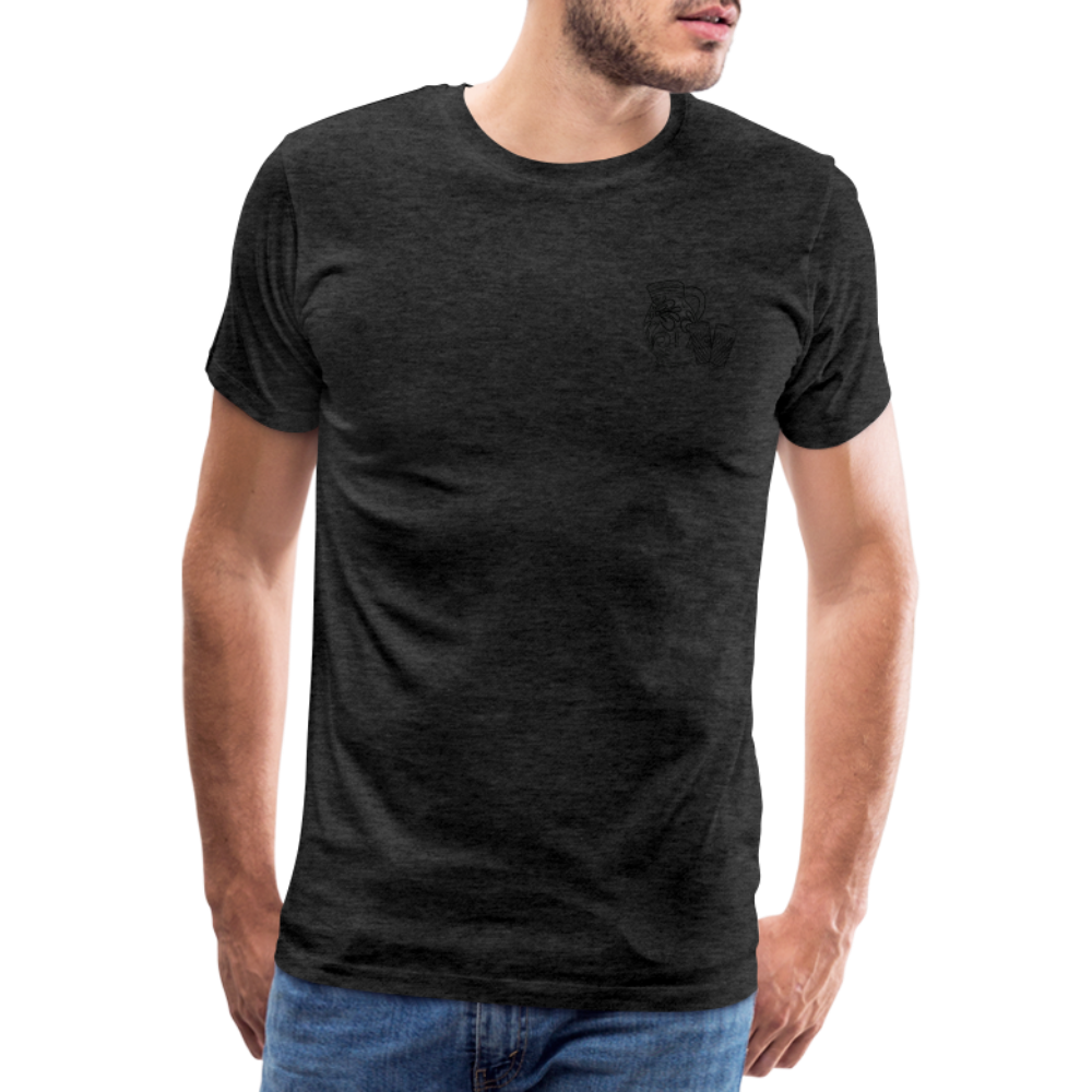 Bembel mit Gläsern - Hessisch Mundart - Männer Premium T-Shirt - Anthrazit