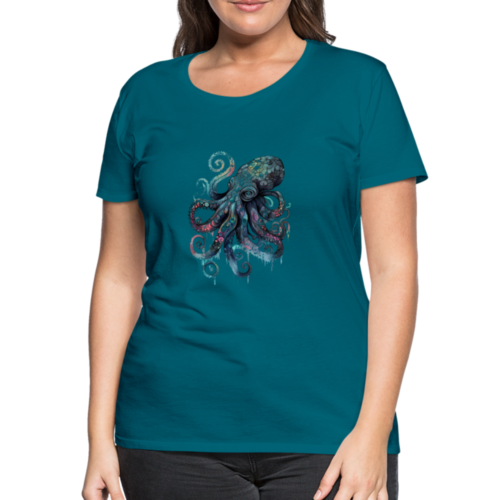 Cooler Wasserfarben Aquarell Oktopus - Frauen Premium T-Shirt - Divablau