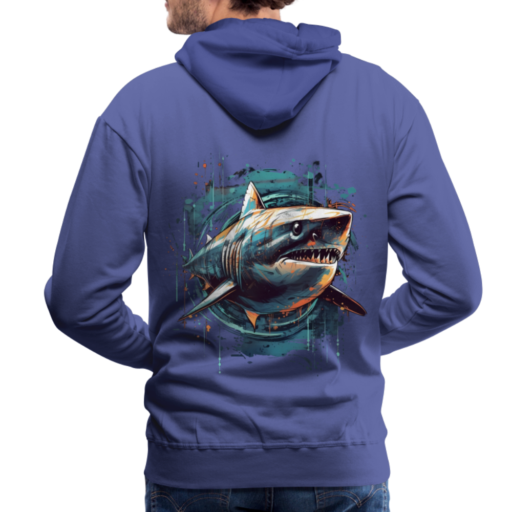 Cooler Retro Hai als Ink Art - Männer Premium Hoodie - Königsblau