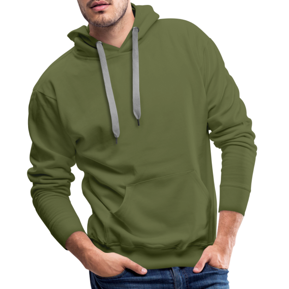 Cooler Retro Hai als Ink Art - Männer Premium Hoodie - Olivgrün