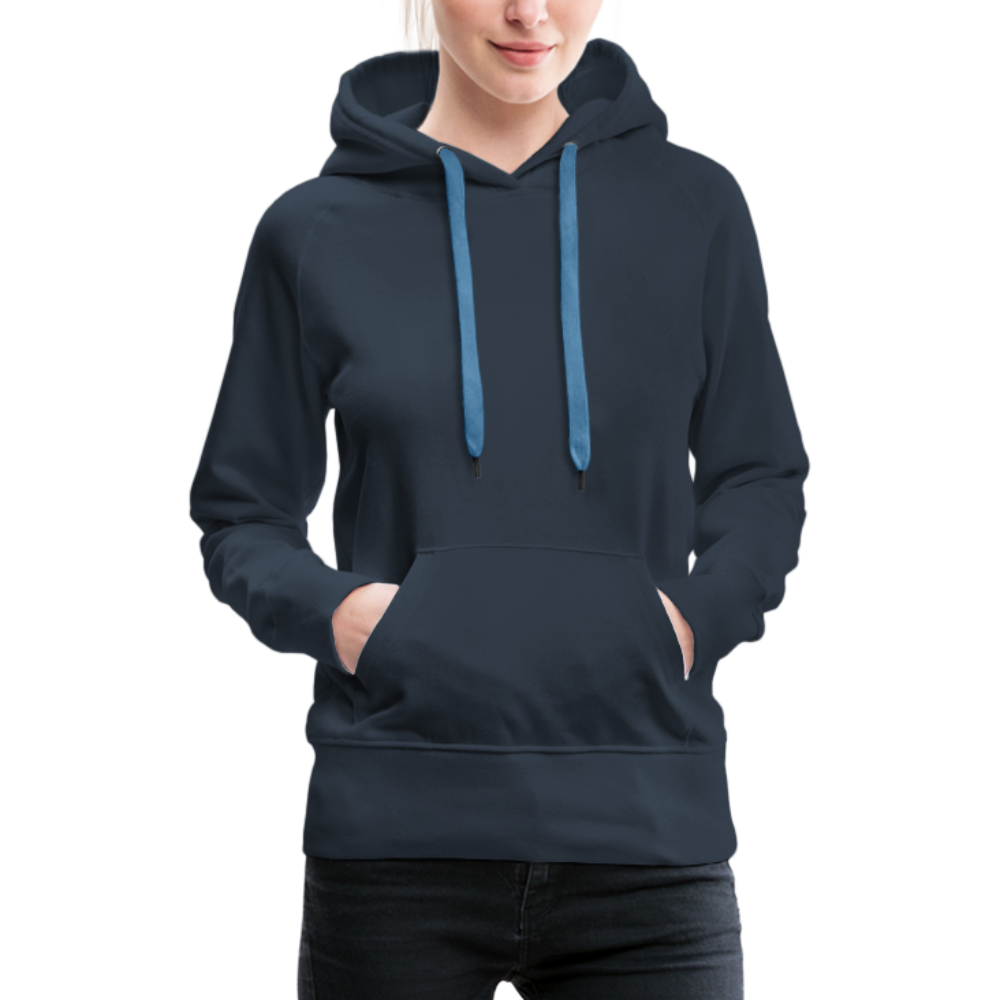 Cooler Retro Hai als Ink Art - Frauen Premium Hoodie - Navy