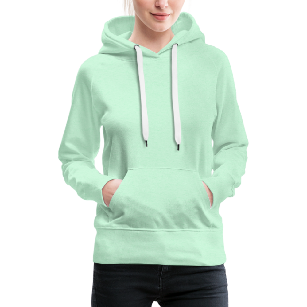 Cooler Retro Hai als Ink Art - Frauen Premium Hoodie - helles Mintgrün
