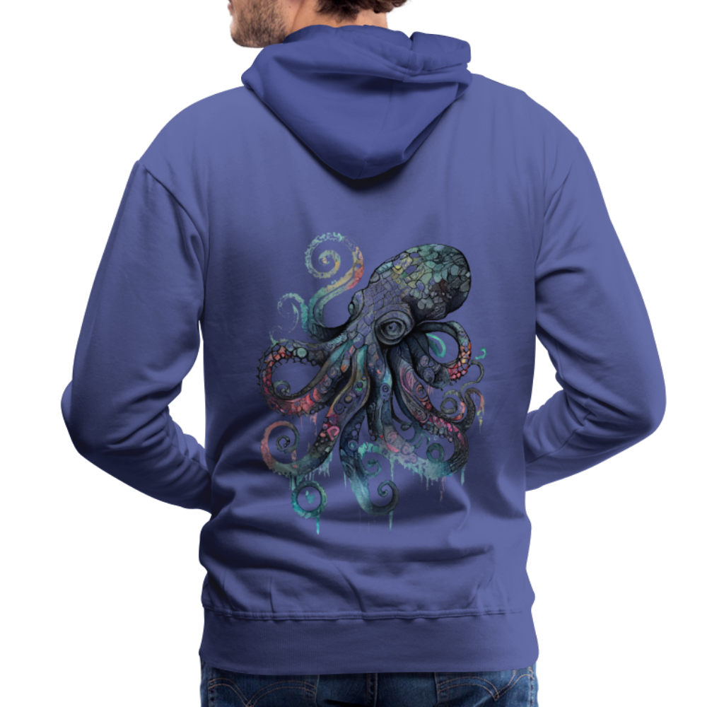 Cooler Wasserfarben Aquarell Oktopus - Männer Premium Hoodie - Königsblau