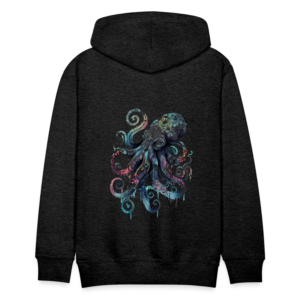 Cooler Wasserfarben Aquarell Oktopus - Männer Premium Hoodie - Anthrazit