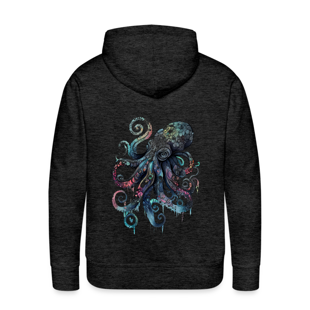 Cooler Wasserfarben Aquarell Oktopus - Männer Premium Hoodie - Anthrazit