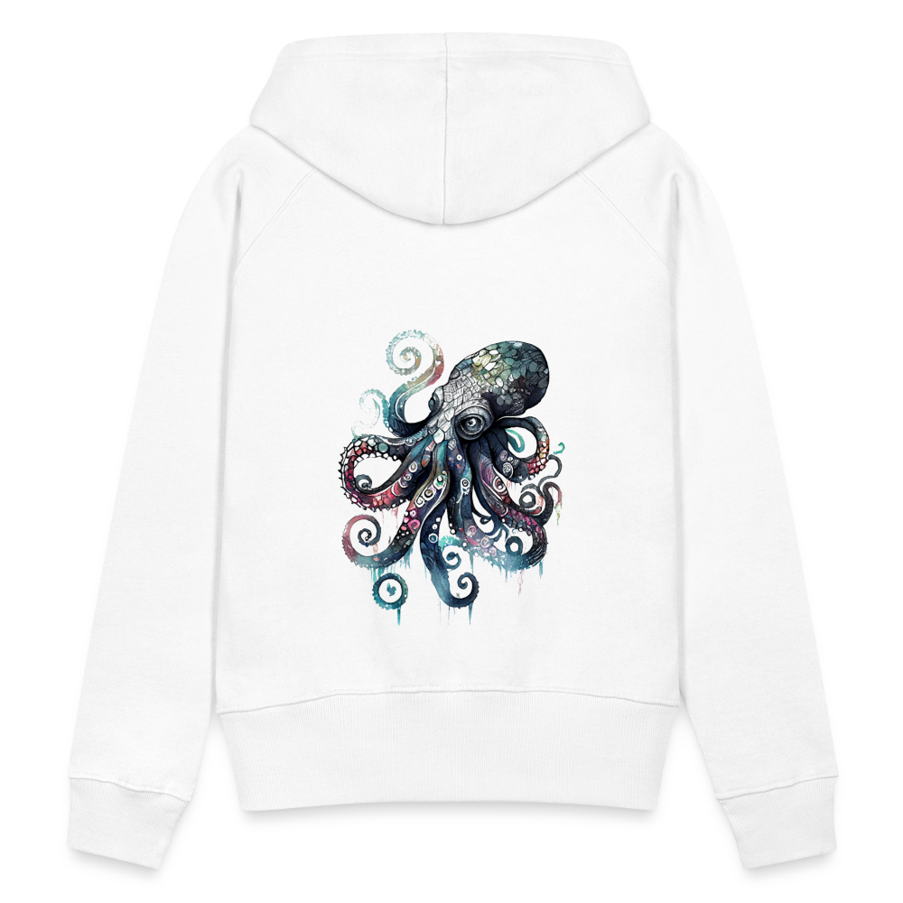 Cooler Wasserfarben Aquarell Oktopus - Frauen Premium Hoodie - Weiß