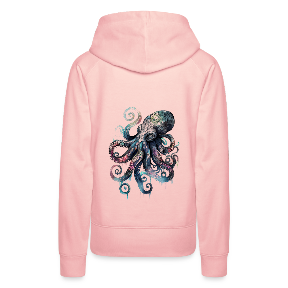Cooler Wasserfarben Aquarell Oktopus - Frauen Premium Hoodie - Kristallrosa