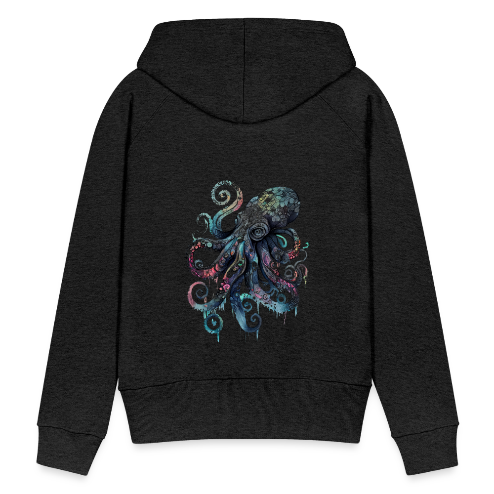 Cooler Wasserfarben Aquarell Oktopus - Frauen Premium Hoodie - Anthrazit