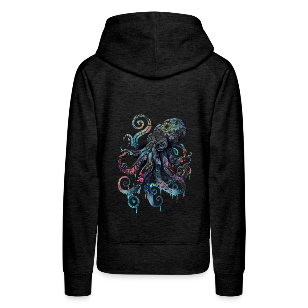 Cooler Wasserfarben Aquarell Oktopus - Frauen Premium Hoodie - Anthrazit