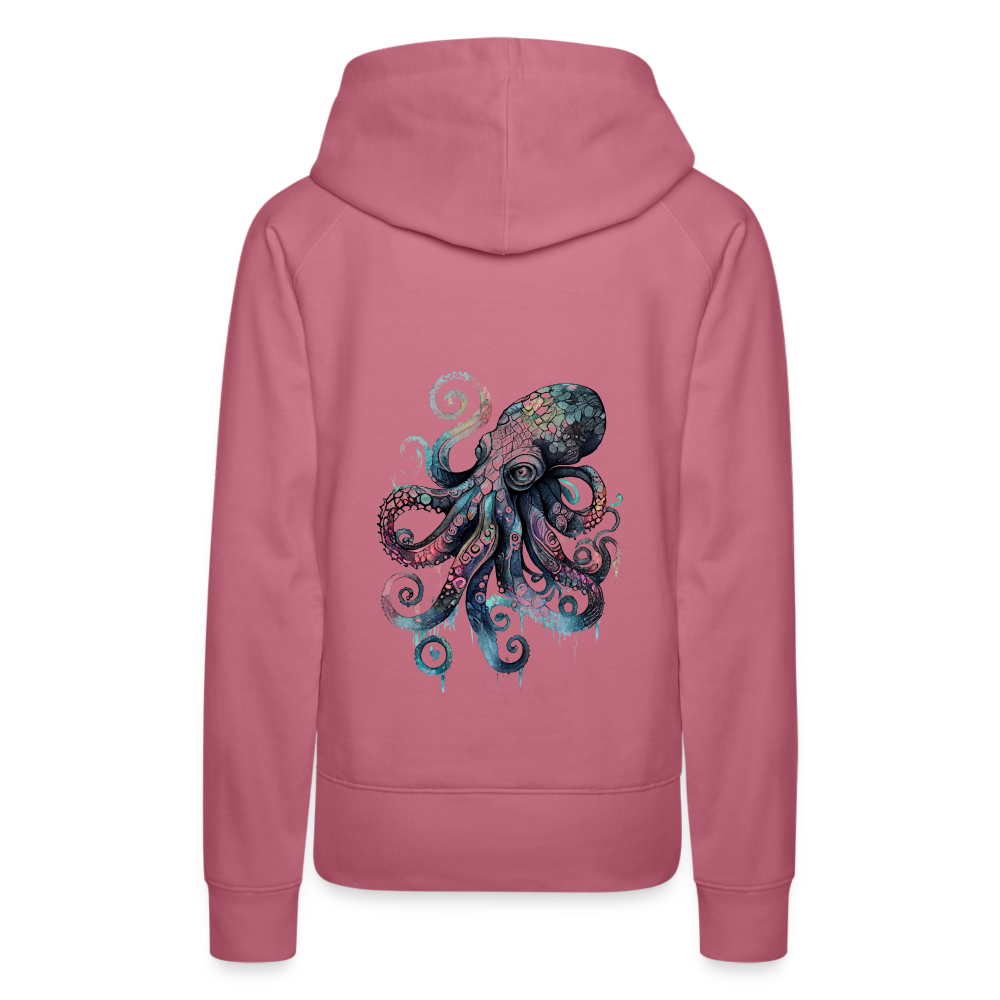 Cooler Wasserfarben Aquarell Oktopus - Frauen Premium Hoodie - Malve