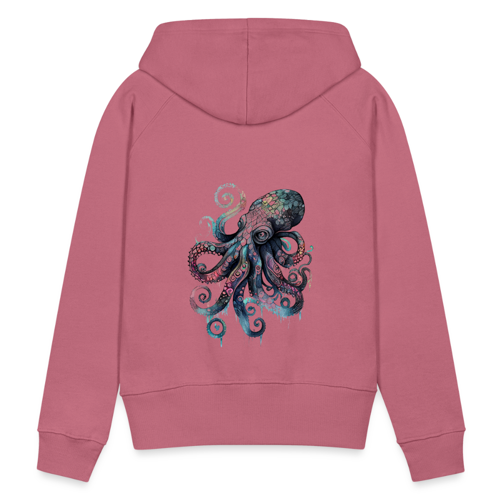 Cooler Wasserfarben Aquarell Oktopus - Frauen Premium Hoodie - Malve