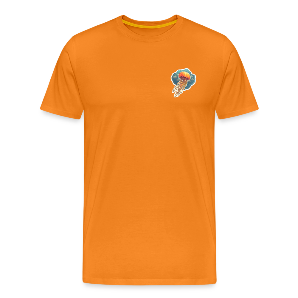Oranges Sticker Quallen Artwork - Männer Premium T-Shirt - Orange