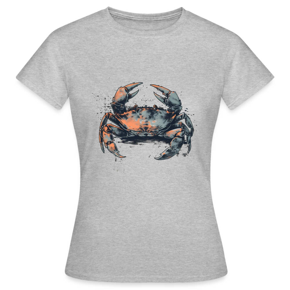 Coole Krabbe im Retro Style - Frauen T-Shirt - Grau meliert