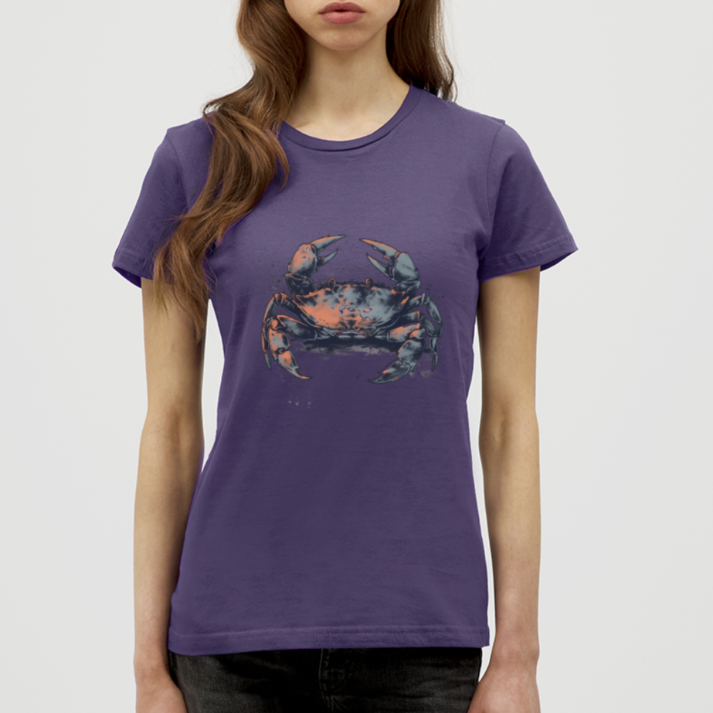 Coole Krabbe im Retro Style - Frauen T-Shirt - Dunkellila