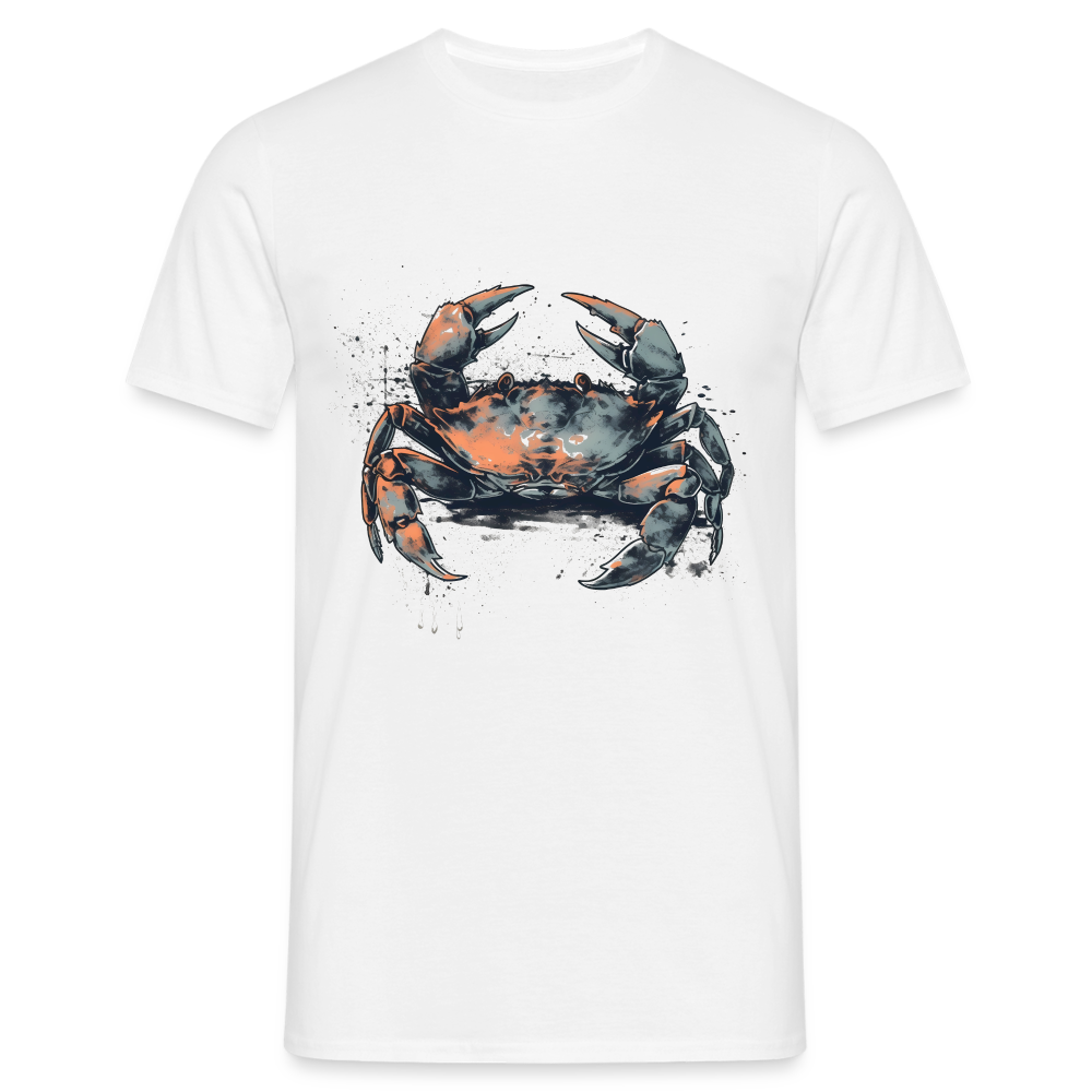 Coole Krabbe im Retro Style - Männer T-Shirt - Weiß