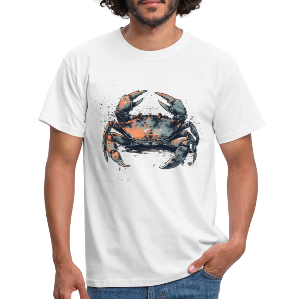 Coole Krabbe im Retro Style - Männer T-Shirt - Weiß