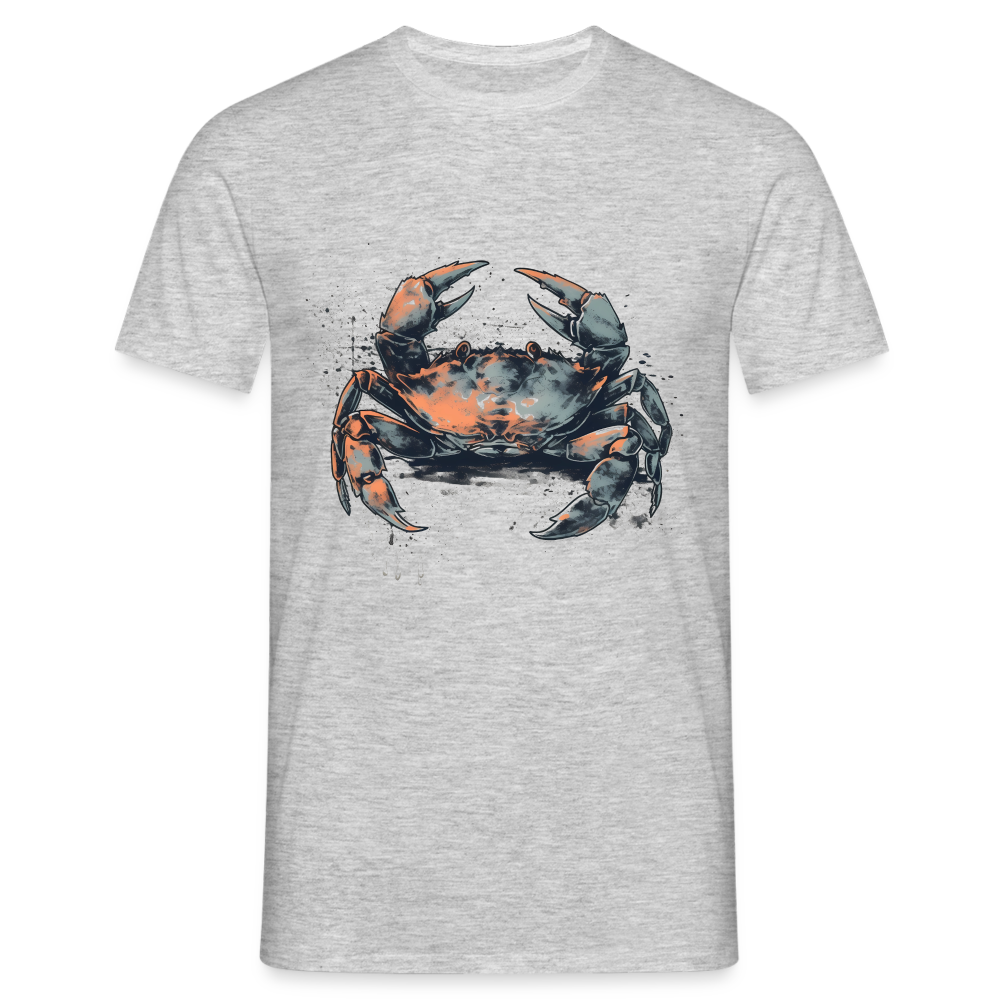 Coole Krabbe im Retro Style - Männer T-Shirt - Grau meliert