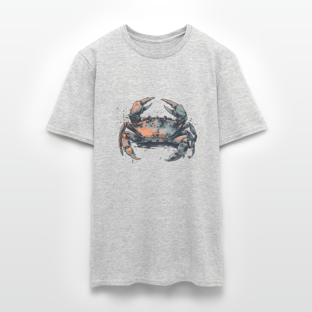 Coole Krabbe im Retro Style - Männer T-Shirt - Grau meliert