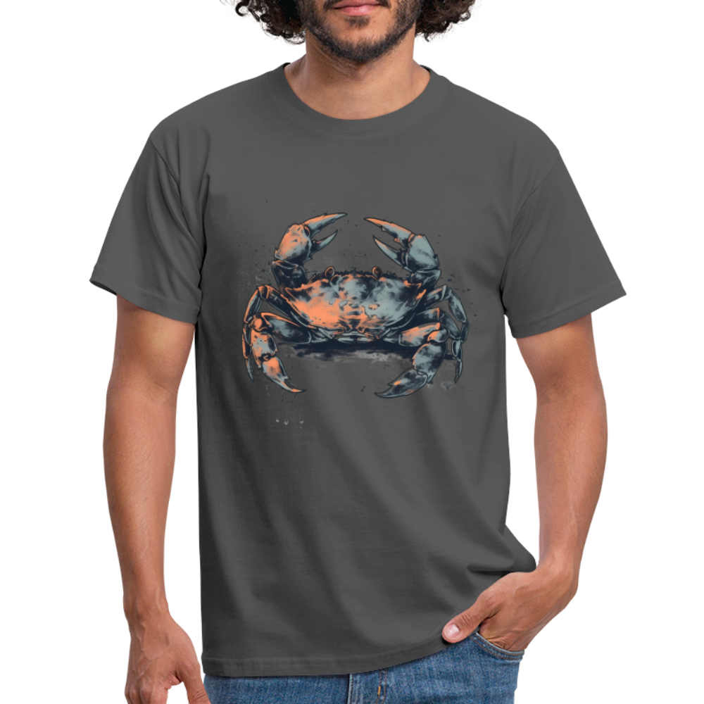 Coole Krabbe im Retro Style - Männer T-Shirt - Anthrazit