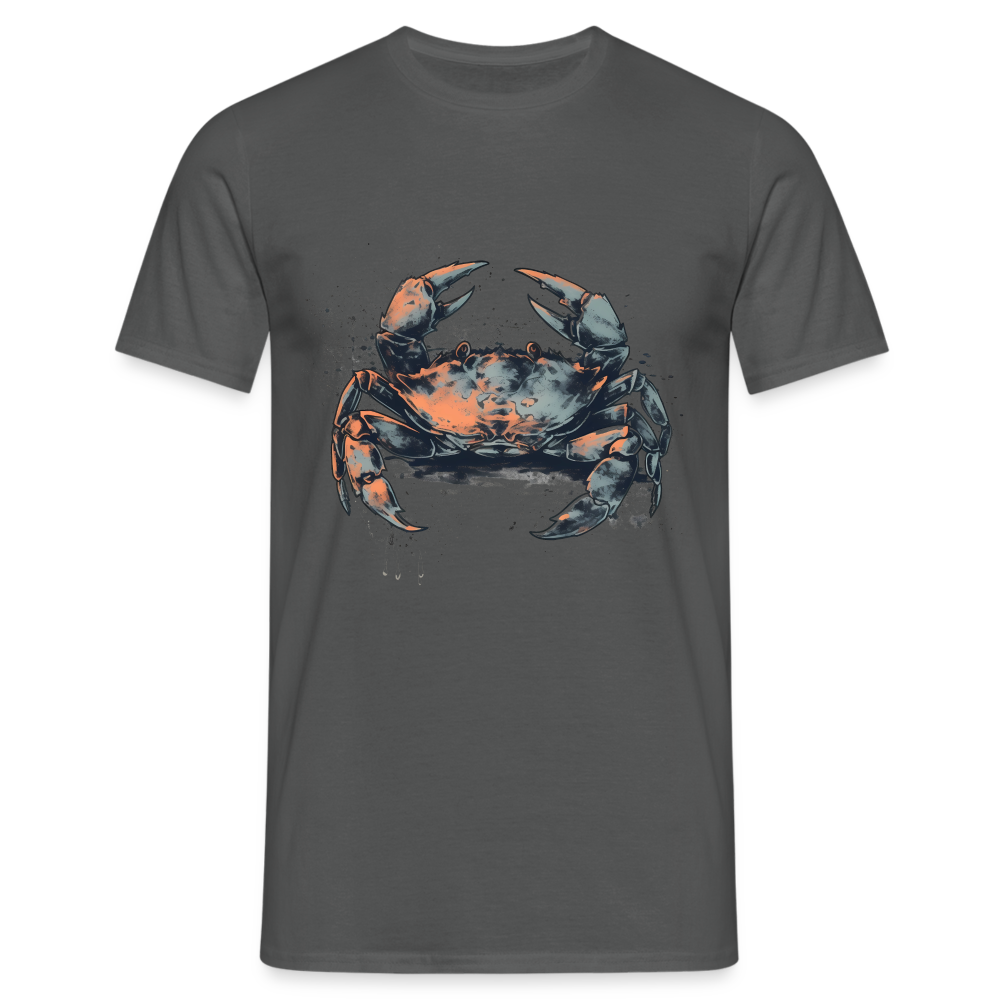 Coole Krabbe im Retro Style - Männer T-Shirt - Anthrazit