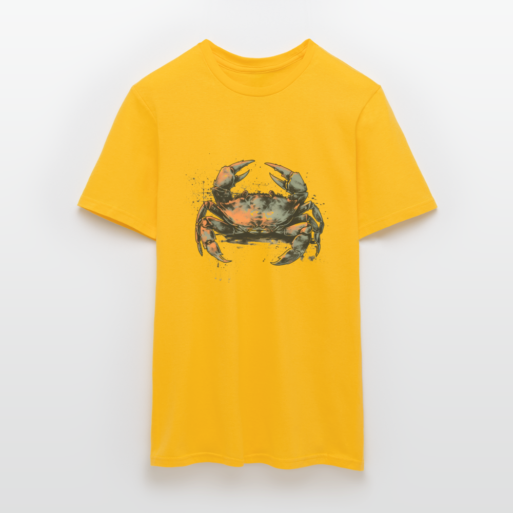 Coole Krabbe im Retro Style - Männer T-Shirt - Gelb