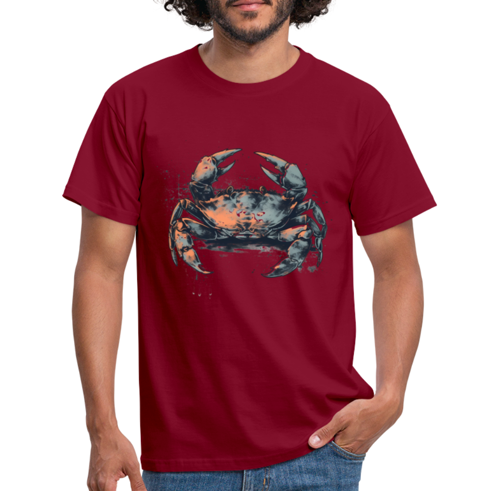 Coole Krabbe im Retro Style - Männer T-Shirt - Ziegelrot