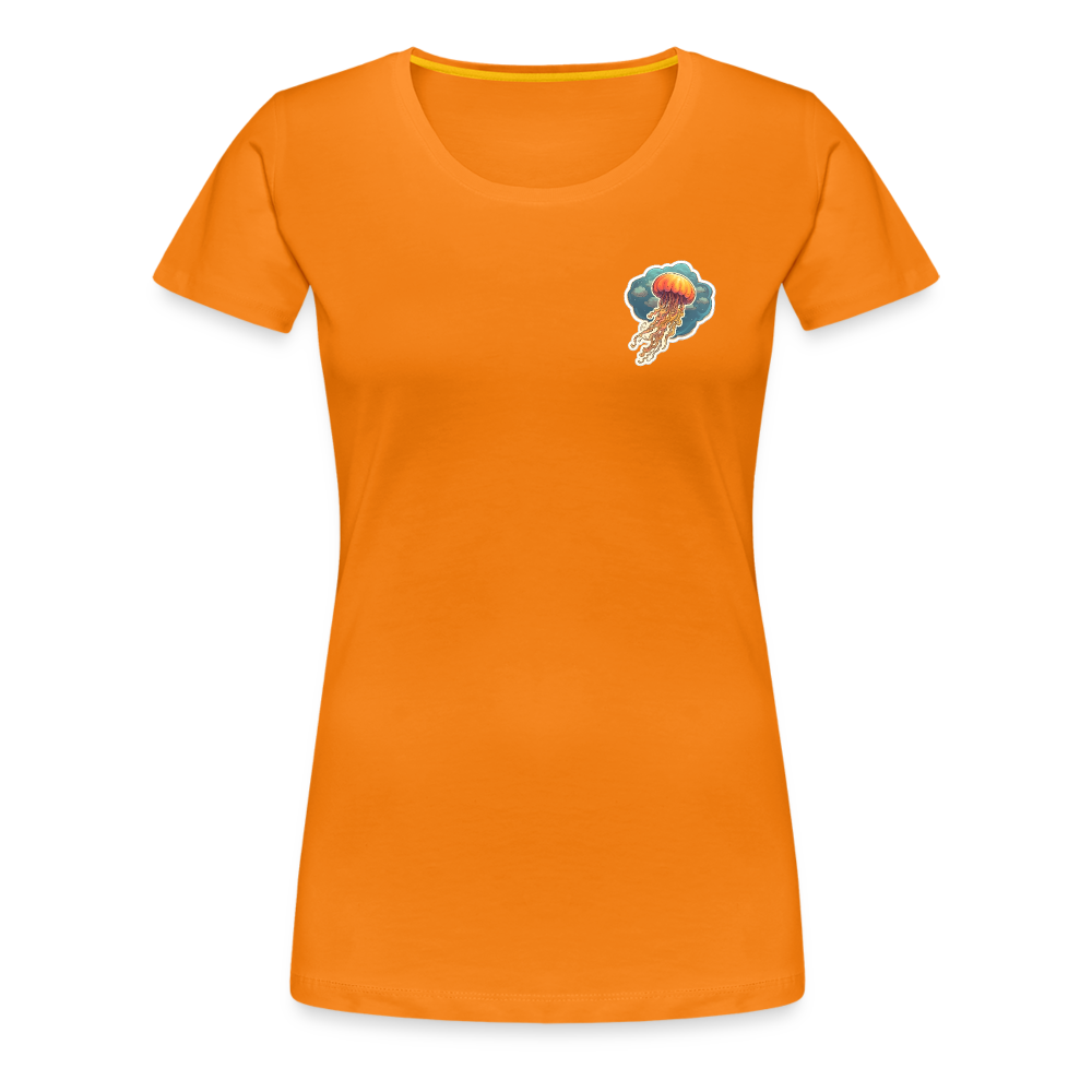 Oranges Sticker Quallen Artwork - Frauen Premium T-Shirt - Orange