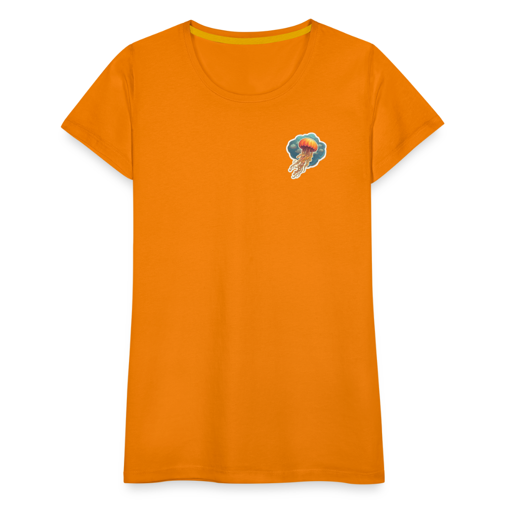 Oranges Sticker Quallen Artwork - Frauen Premium T-Shirt - Orange