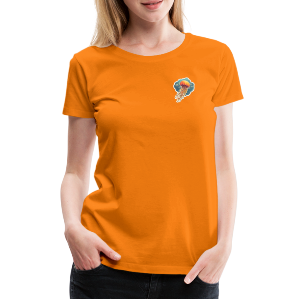 Oranges Sticker Quallen Artwork - Frauen Premium T-Shirt - Orange