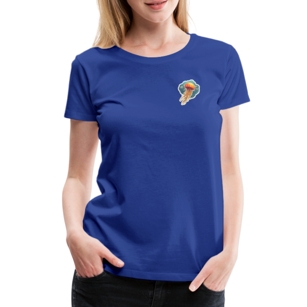 Oranges Sticker Quallen Artwork - Frauen Premium T-Shirt - Königsblau