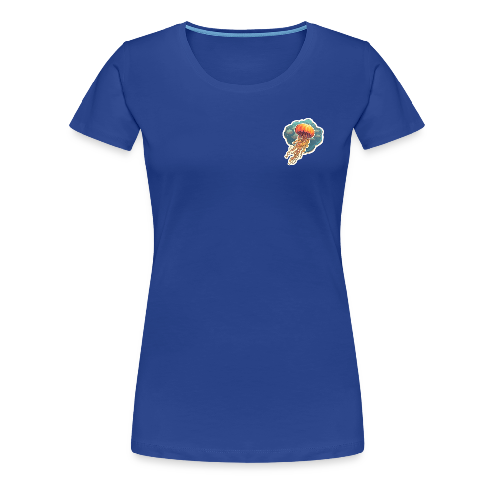 Oranges Sticker Quallen Artwork - Frauen Premium T-Shirt - Königsblau