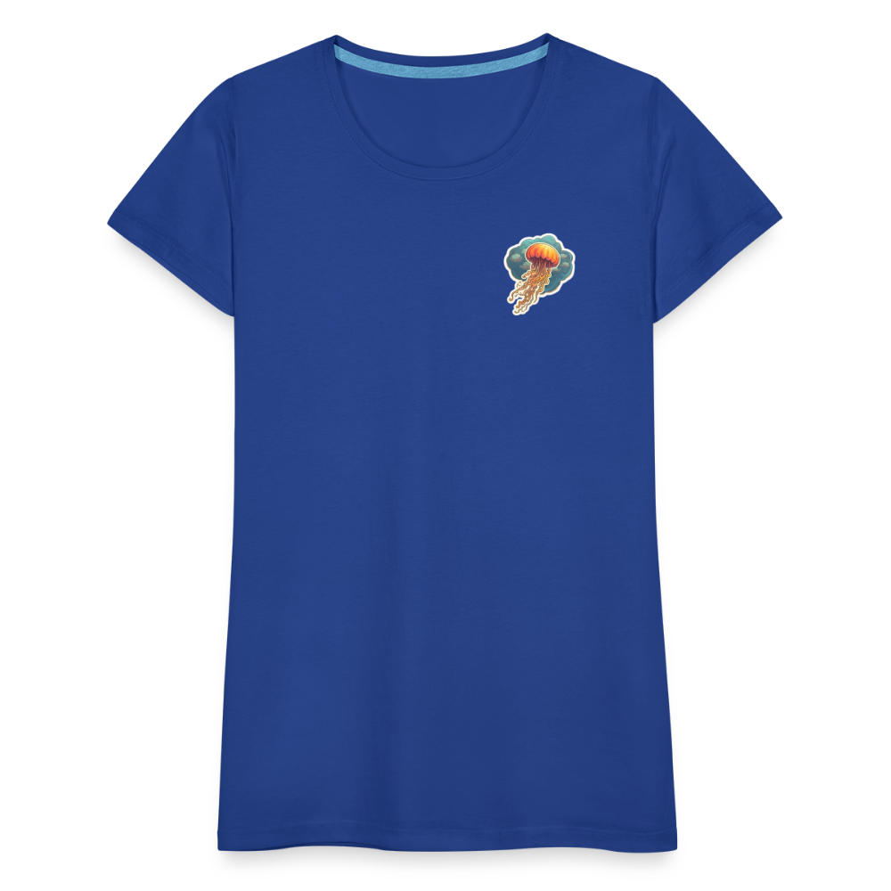 Oranges Sticker Quallen Artwork - Frauen Premium T-Shirt - Königsblau