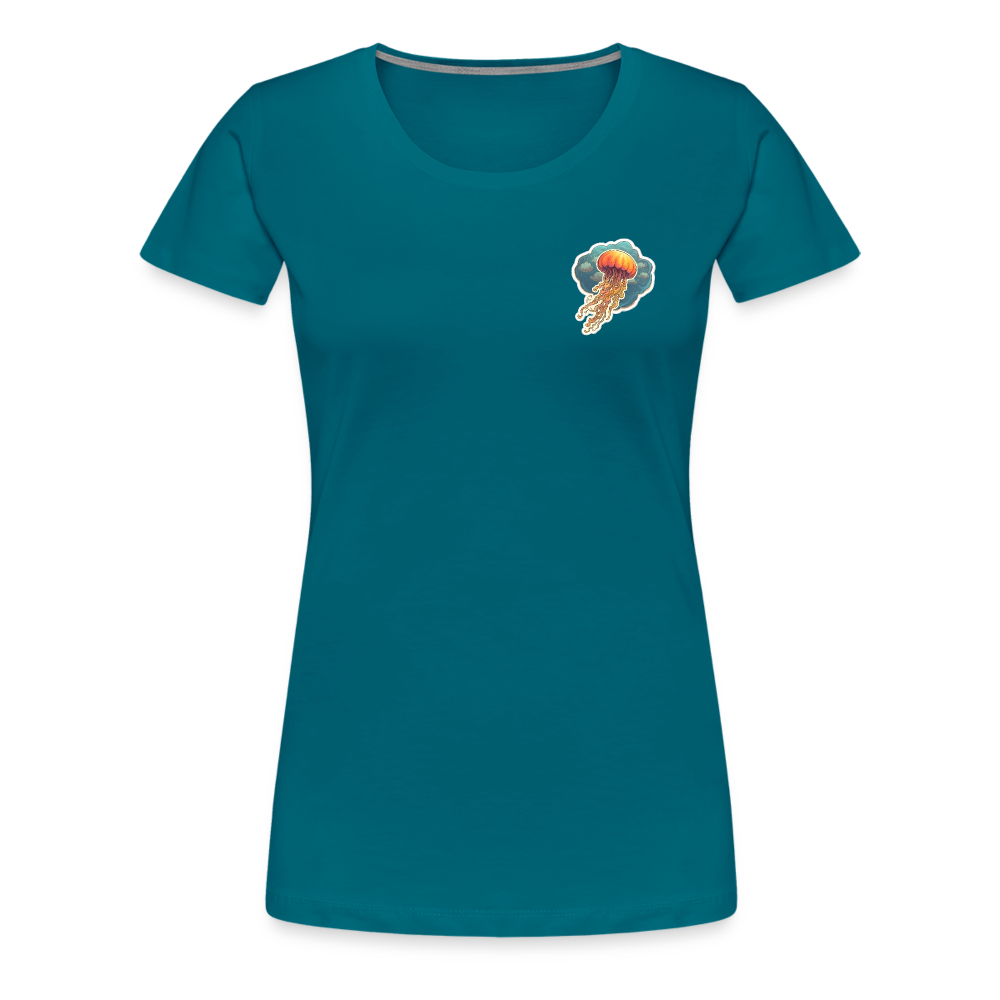 Oranges Sticker Quallen Artwork - Frauen Premium T-Shirt - Divablau