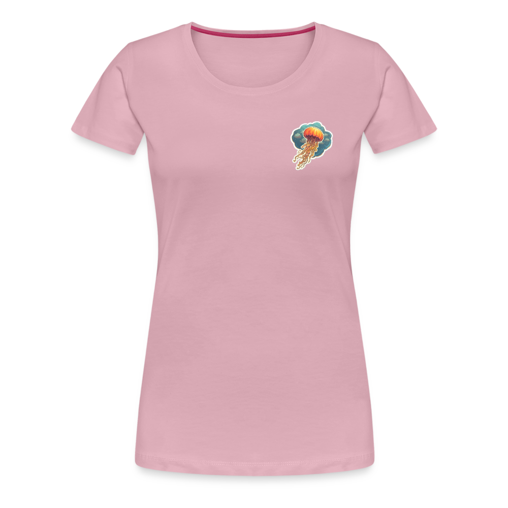 Oranges Sticker Quallen Artwork - Frauen Premium T-Shirt - Hellrosa