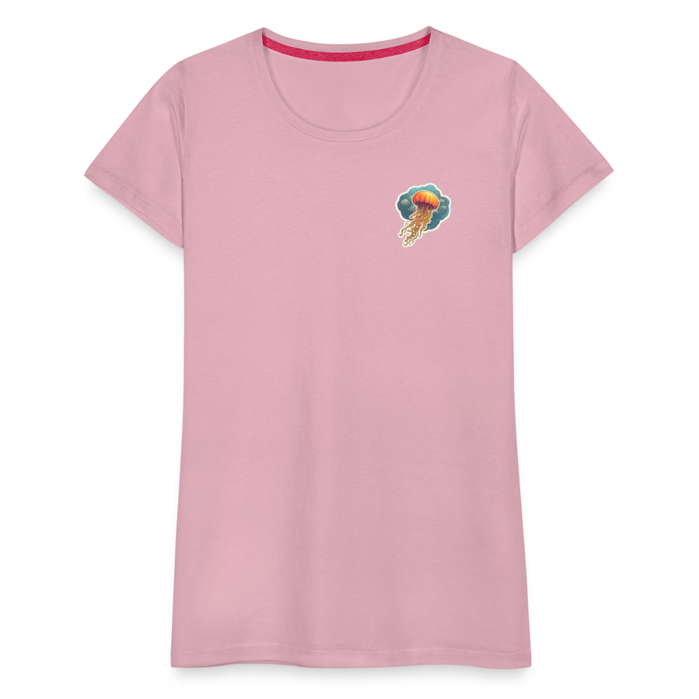 Oranges Sticker Quallen Artwork - Frauen Premium T-Shirt - Hellrosa