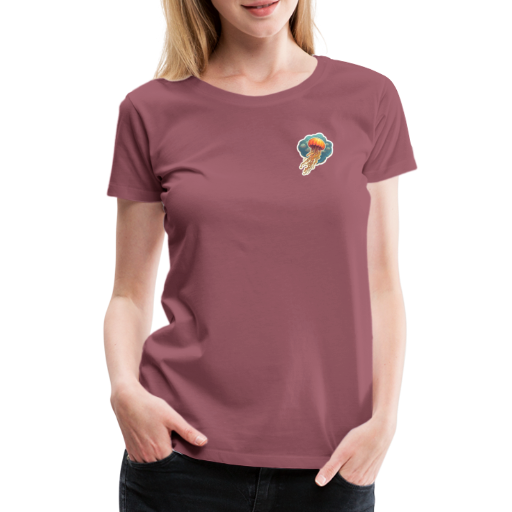 Oranges Sticker Quallen Artwork - Frauen Premium T-Shirt - Malve