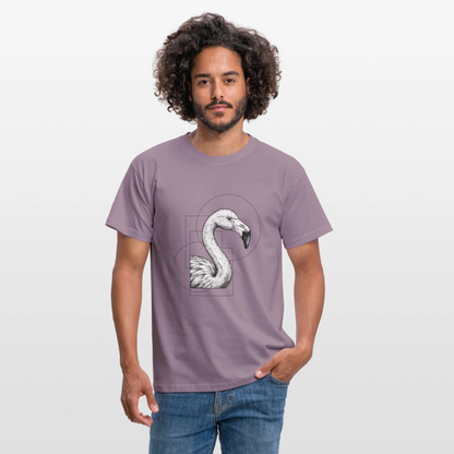 Geometric Grace – Modern Flamingo - Männer T-Shirt - by Artful Alchemist