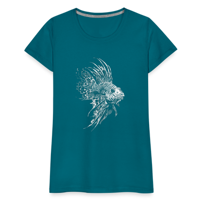 Rotfeuerfisch - Monochrom - Frauen Premium T-Shirt - by Artful Alchemist