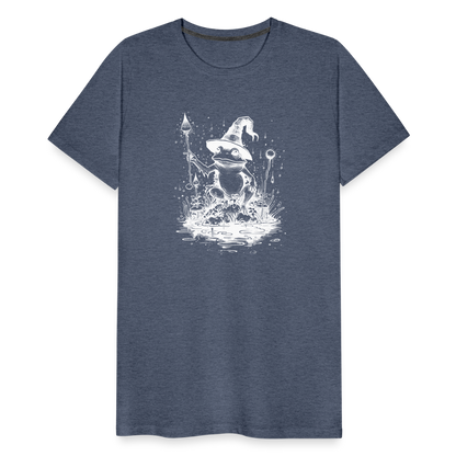 Magischer Frosch mit Zauberhut und Zauberstab - Männer Premium T-Shirt - by Artful Alchemist