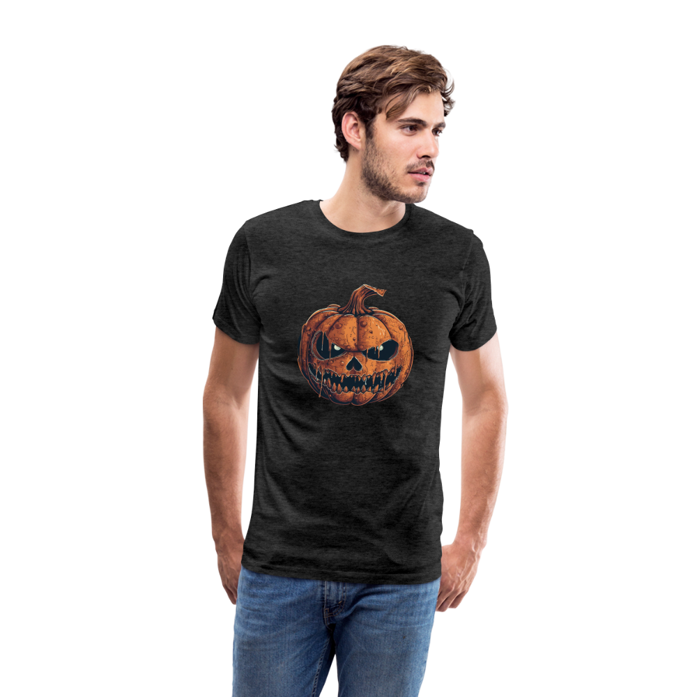 Gruseliger Horror Kürbis -Happy Halloween - Männer Premium T-Shirt - Anthrazit